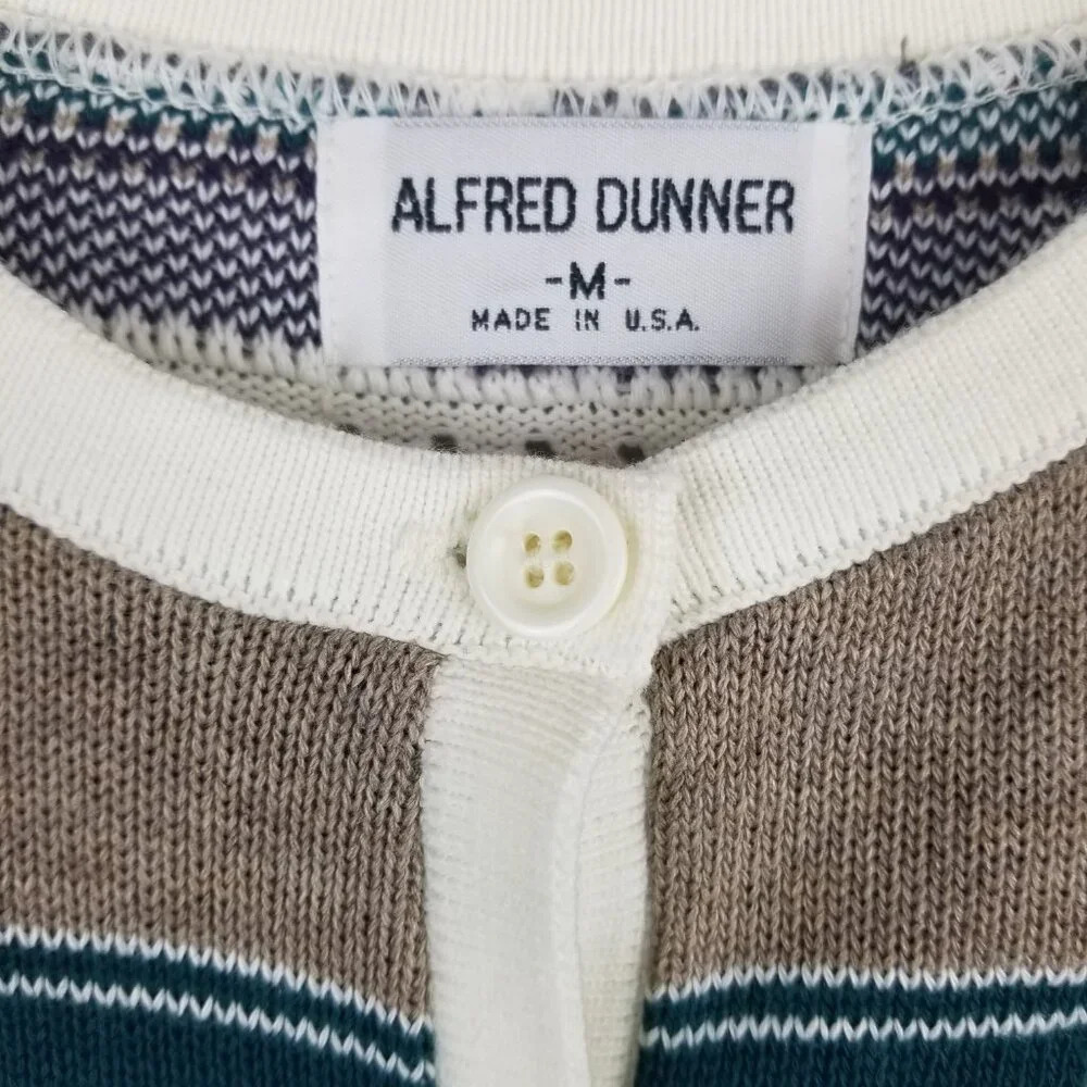 Alfred Dunner Vintage Button Up Women's Multicolored Patchwork Cardigan Sz M. - Picture 3 of 6